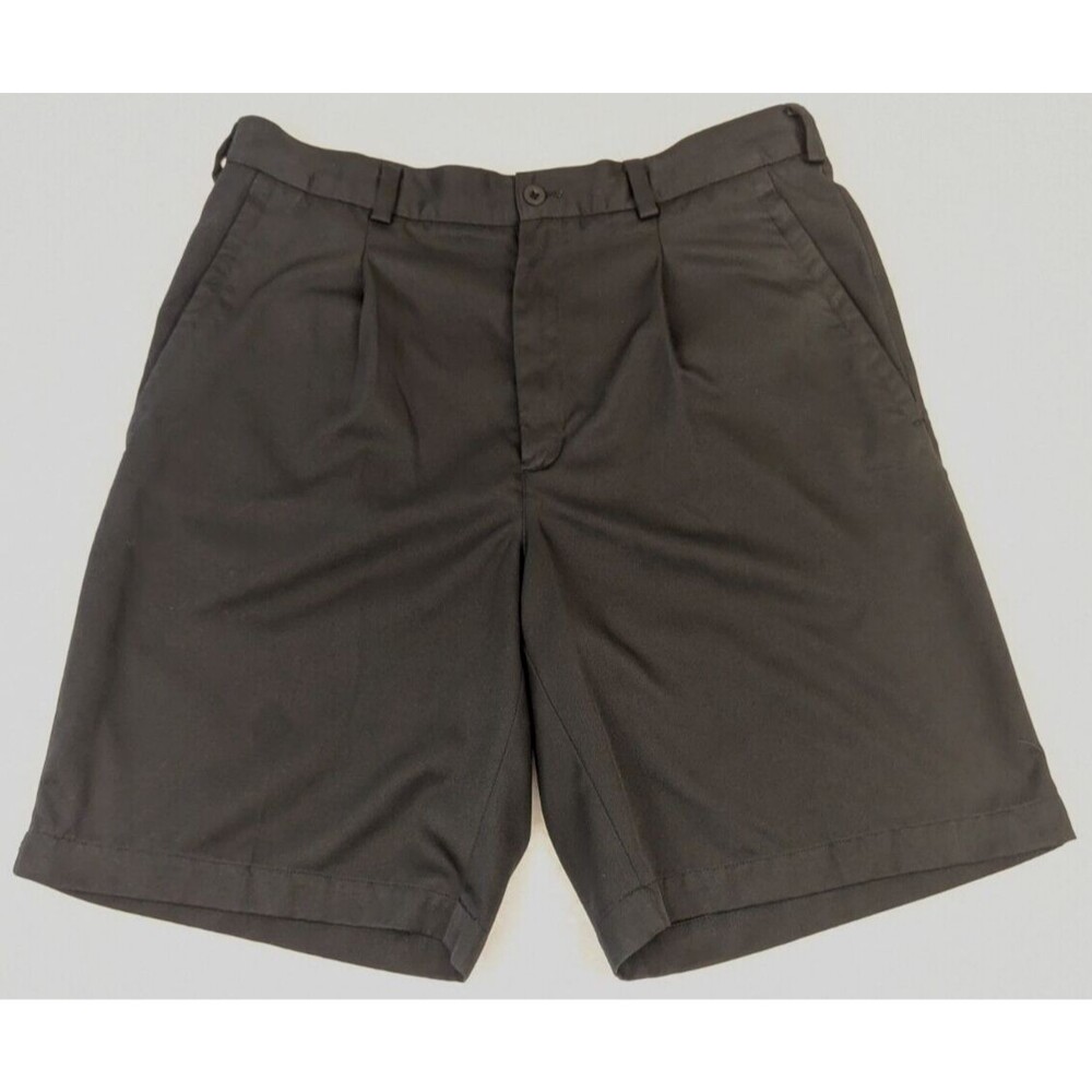 Nike Mens Performance Golf Shorts Size 34 Black 10" Inseam Pleated